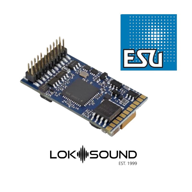 ESU 58412 LokSound 5 DCC/MM/SX/M4 ''blank decoder'', PluX22, with speaker 11x15mm,